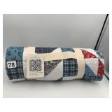 PEKING HANDICRAFT STAR PATRIOTIC QUILTED THROW