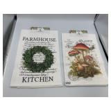 AVERY LANE GIFTS KITCHEN TOWELS, FARMHOUSE WREATH