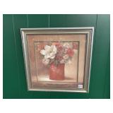 FRAMED FLORAL STILL LIFE WALL ART, MAGNOLIAS AND