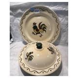 POPULAR TRAIL BY GLOX CERAMIC ROOSTER SERVING