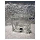 ZIPPO CLEAR GLASS BLOCK, RAISED ZIPPO LOGO,