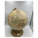 GEORGE F. CRAM COMPANY GLOBE, BRASS-TONE BASE,