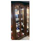 PULASKI WOOD & GLASS DISPLAY CABINET,