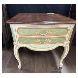 HENREDON FRENCH PROVINCIAL COMMODE, PAINTED, GILT