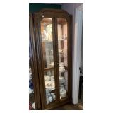 PULASKI WOOD & GLASS DISPLAY CABINET,