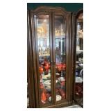 PULASKI WOOD & GLASS DISPLAY CABINET,