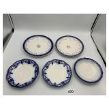 J. MELLOR JEWEL BURSLEM BLUE & WHITE CERAMIC