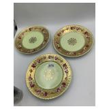 VIENNA AUSTRIA PORCELAIN PLATES W/ GOLD GILT,