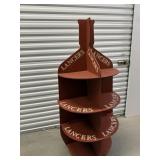 LANCER SHELF UNIT WOOD 61" H X 27" X 13"