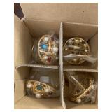 NEIMAN MARCUS GOLD-TONE NAPKIN RINGS, FAUX