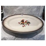 METLOX OVAL SERVING PLATTER, POPPIKAE PATTERN,