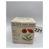 KOBO RED POPPY SOY CANDLE, PLANT THE BOX