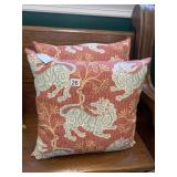 DAHLIA & GRACE DECORATIVE PILLOWS, RED ANIMAL