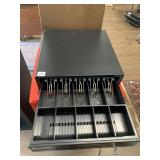 POSNOW BLACK CASH DRAWER W/ KEY LOCK.