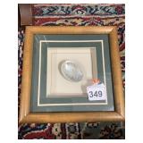 CHANDLER SIGNED FRAMED IRIDESCENT ABALONE SHELL