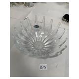 PARYPHEE PARIS CRYSTAL BOWL, RADIATING DESIGN,