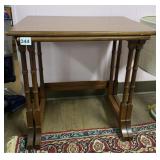 WOOD NESTING TABLES, TRADITIONAL STYLE, TURNED