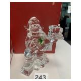 LEAD CRYSTAL SANTA SCULPTURE, 1ST ED, HAND