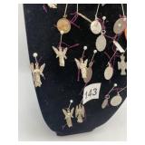 RELIGIOUS LAPEL PINS, MIXED MOTIFS, SILVER-TONE