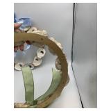 OYSTER SHELL DECORATIVE WREATHS, GOLD-TONE