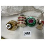 WEST GERMANY VTG BLOWN GLASS CHRISTMAS ORNAMENTS,