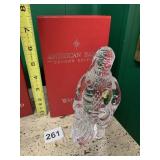 WATERFORD CUT CRYSTAL SANTA FIGURINE W/ ORIGINAL