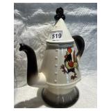 METLOX POPPYTRAIL CERAMIC COFFEE POT W/ LID,