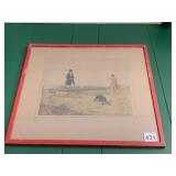 H. ALKEN "PARTRIDGE SHOOTING" PRINT, ENGRAVED C.