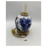 CERAMIC BLUE & WHITE FLORAL WALL SCONCE,