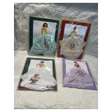 HANDMADE EMBROIDERED LACE HANDKERCHIEFS, VTG