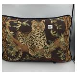 ASHFORD COURT TAPESTRY LUMBAR PILLOW, LEOPARD IN