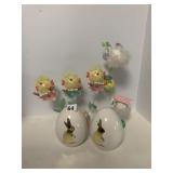 PIER 1 EASTER DECOR LOT, HANGING CHICK MOBILE,
