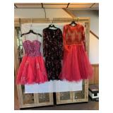 TED BAKER FLORAL DRESS, JOVANI FORMAL GOWN, RED