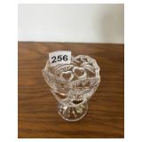 ANNA HUTT BLEIKRISTALL FOOTED VASE W/ HEART