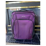 SAMSONITE PURPLE TEXTILE ROLLING CARRY-ON BAG W/