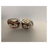 PIER 1 IMPORTS CERAMIC OWL NESTING MEASURING