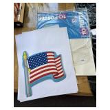 MEAD 10-SHEET WHITE POSTER BOARD, USA FLAG
