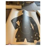 LARGE PAPER PATTERN, HUMAN TORSO AND ARM SHAPES,