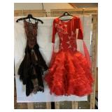 YUNDANCE RHINESTONE RUFFLED DANCE DRESS, MUSANI