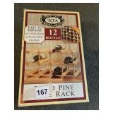 RTA PINE WINE RACK, 12 BOTTLE CAPACITY,