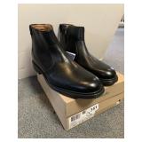 CLARKS EDMEN RISE BLACK LEATHER ANKLE BOOTS US