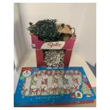 PIER 1 IMPORTS BOOT ORNAMENT, JUMBO CANDY CANES,