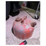BROOKINS GALVANIZED GASOLINE CAN, 2 QT CAP,