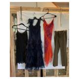 CACHE BEADED DRESS, TADASHI SHOJI RUFFLED DRESS,