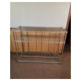 CHROME WIRE SHELVING UNIT.