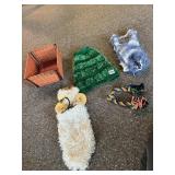 ASSORTED PET ACCESSORIES, FUZZY SWEATERS, BRAIDED