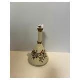 ROYAL CROWN DERBY FLUTED VASE, HAND-PAINTED