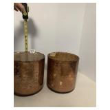 THRESHOLD DRIED COPPER MERCURY GLASS PILLAR