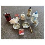 HOME DECOR & CRAFT LOT: CERAMIC SOAP DISPENSER,