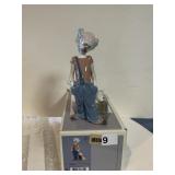 LLADRO PORCELAIN CLOWN FIGURINE W/ POODLE DOG,